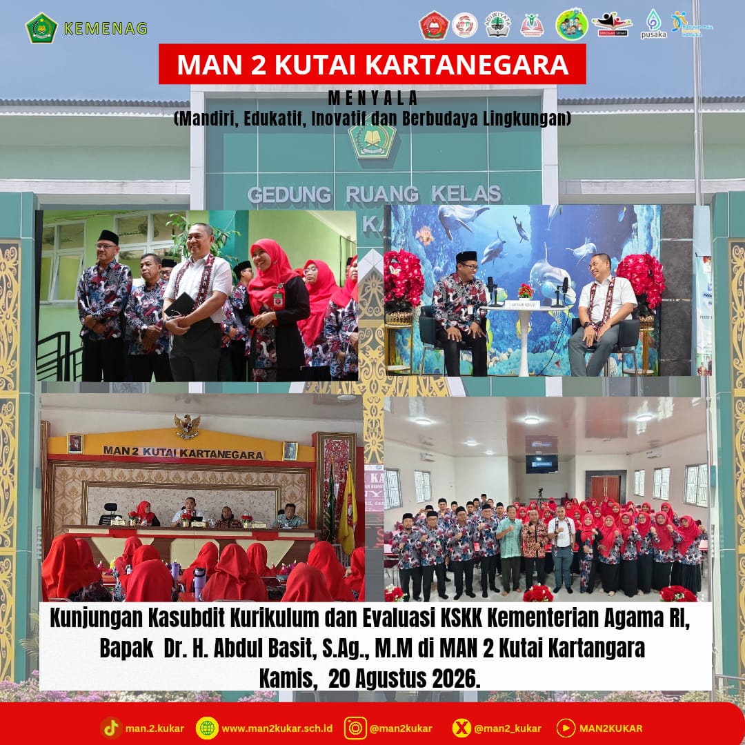 MAN 2 Kukar Terima Kunjungan Kasubdit Kurev KSKK Kemenag RI